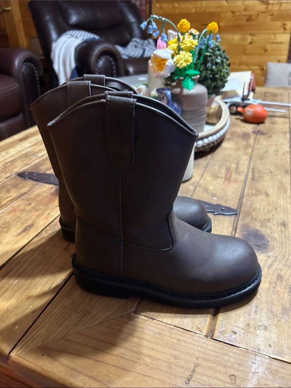 Georgia Boot Teal Fabric Interior Work Shoe